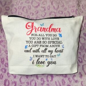 Grandma Love Canvas Pouch NWOT